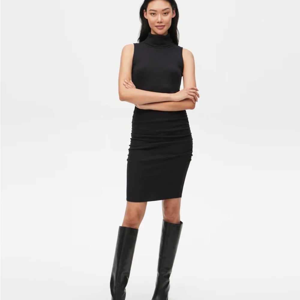 Michael Stars Black Ruched Pencil Skirt